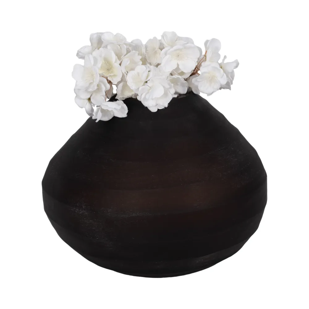 HAYFORDWIND BROWN GLASS VASE 10 (IN)