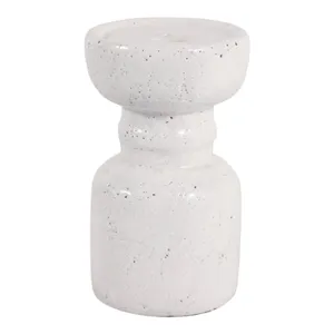 BARTONTON WHITE CANDLE HOLDER 7 (IN) 3