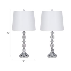 FARGOGATE SET OF 2 SILVER LAMPS 26 (IN) 8