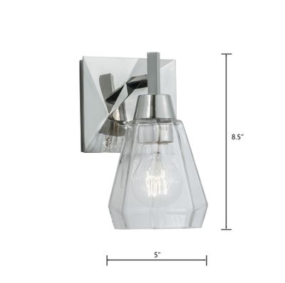 Arctic 8.5″ High 1-Light Sconce - Polished Nickel