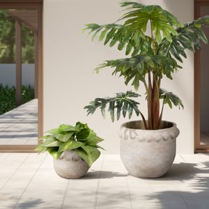CASTONBURN SET OF 2 WHITE PLANTER 16 (IN) 13