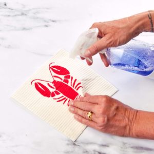 Lobster Waves blu Eco Sponge Cloths (Set of 2) 4