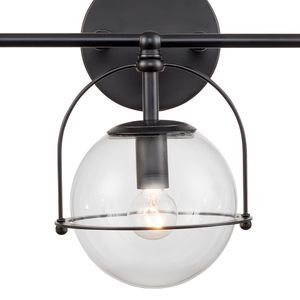 Langford 24'' Wide 3-Light Vanity Light - Matte Black 4