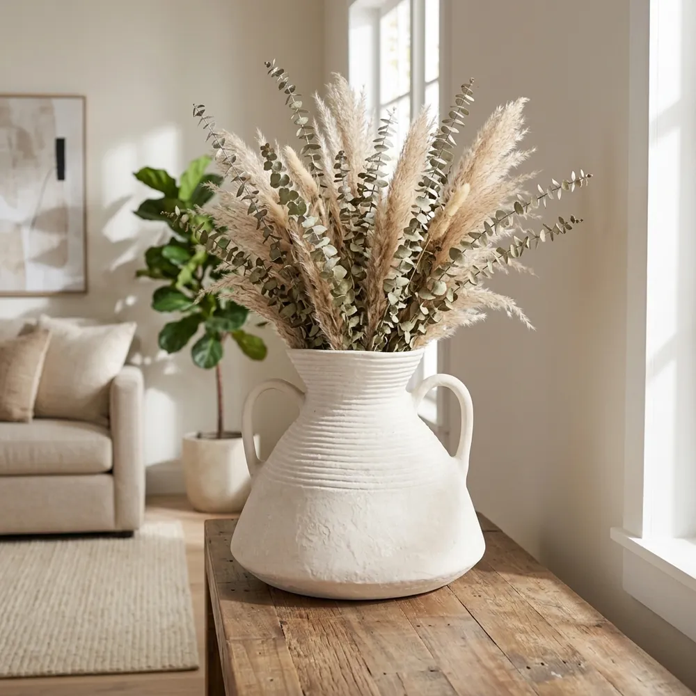 CLINTONWIND WHITE VASE 15 (IN)