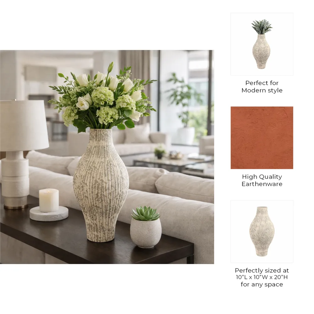 DANFORTHPARK GRAY VASE 20 (IN)