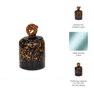 DIXONWELL ORANGE GLASS VASE 8 (IN) 10