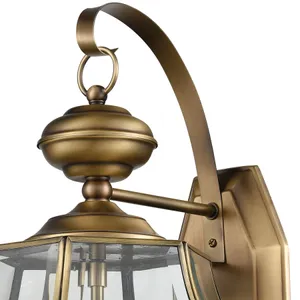 Ashford 12'' High 3-Light Outdoor Sconce - Antique Brass 4