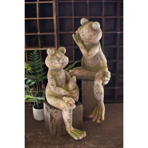 Large Faux Concrete Frog 4