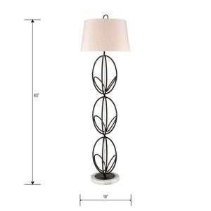 Morely 63'' High 1-Light Floor Lamp - Matte Black 3