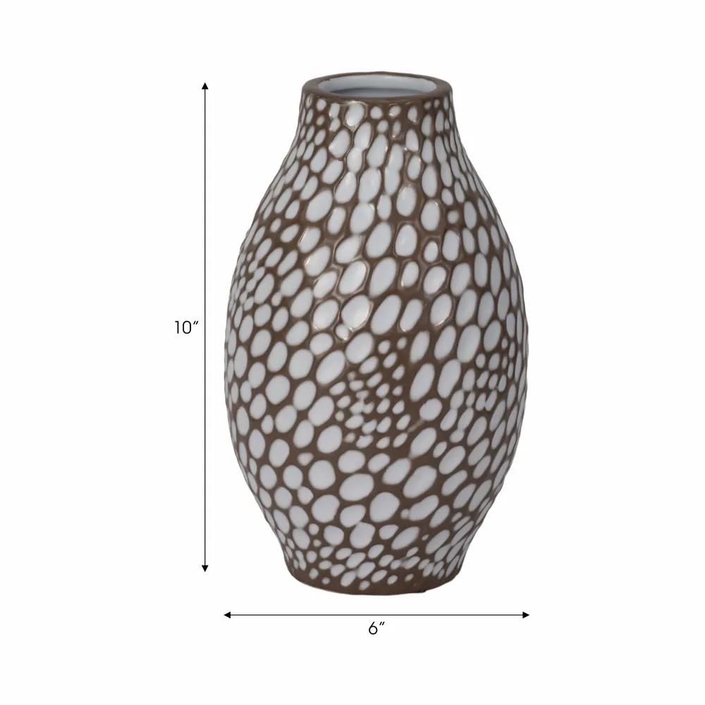 HARPERMILL BROWN VASE 10 (IN)