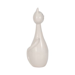 9" SITTING KITTY, WHITE/GOLD 4