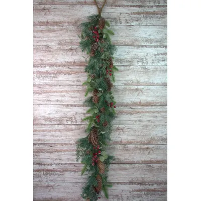 Red Icy Berry & Pine 4ft Garland