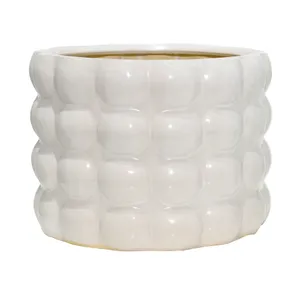 HARMONLAND SET OF 3 WHITE PLANTER 9 (IN) 4