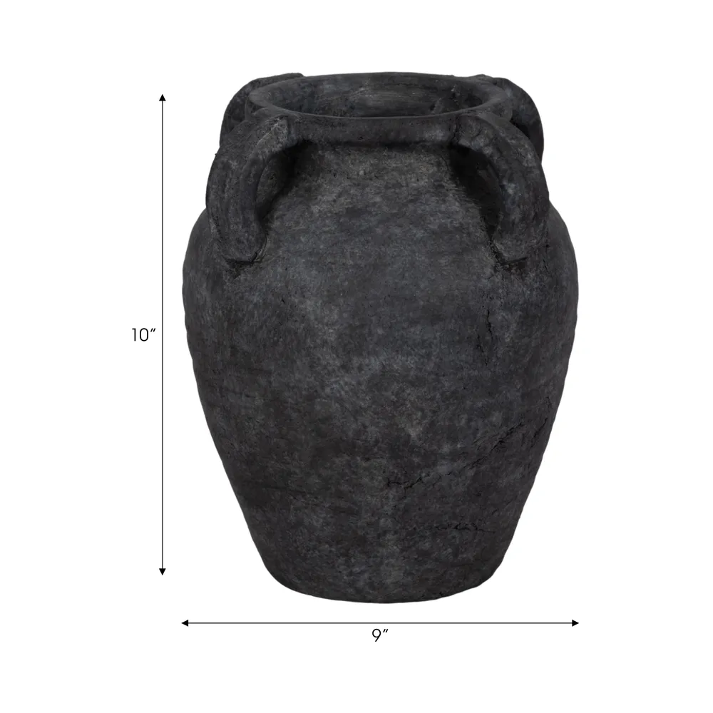 SKYELAKE BLACK VASE 10 (IN)