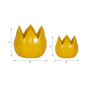 GENTRYWIND SET OF 2 YELLOW PLANTER 7 (IN) 9