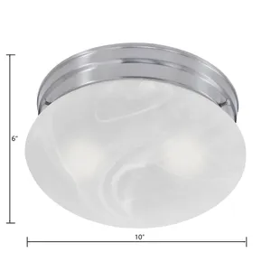 Elowen 10'' Wide 2-Light Flush Mount - Brushed Nickel 2