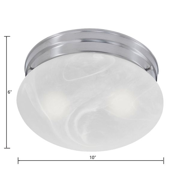 Elowen 10'' Wide 2-Light Flush Mount - Brushed Nickel