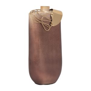 HALTONBURN GOLD GLASS VASE 16 (IN) 3
