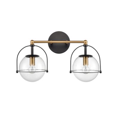 Langford 17″ Wide 2-Light Vanity Light - Satin Brass