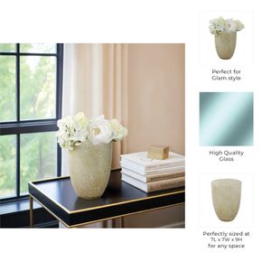 GORTONMOOR GREEN GLASS VASE 9 (IN) 10