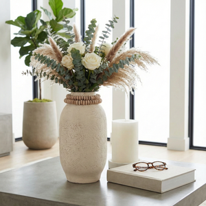 GLASTON IVORY VASE 16 (IN) 11