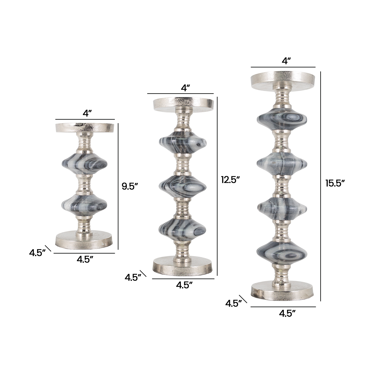 Rhone Candleholders -Set 3 8
