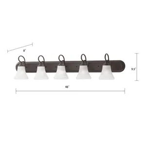 Elipse 48'' Wide 5-Light Vanity Light - Painted Bronze 2