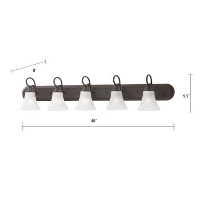 Elipse 48'' Wide 5-Light Vanity Light - Painted Bronze