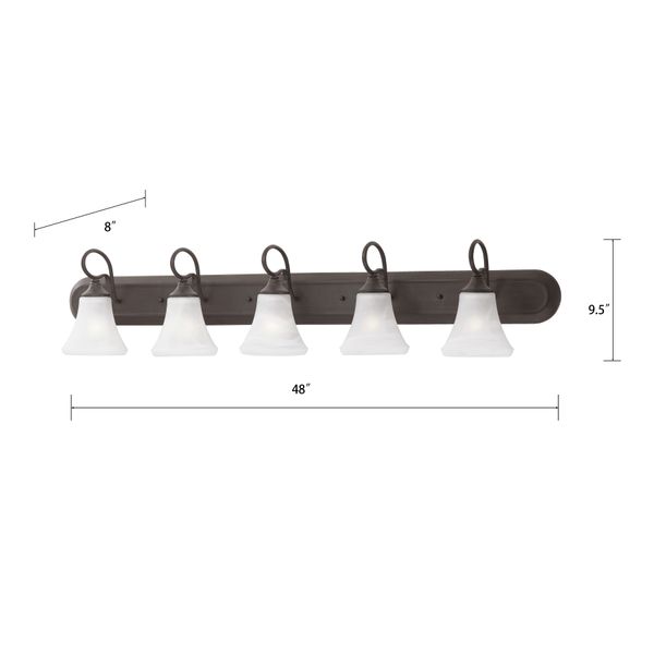 Elipse 48'' Wide 5-Light Vanity Light - Painted Bronze