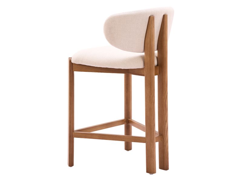 Rosetta Counter Stool Beige & Walnut 6