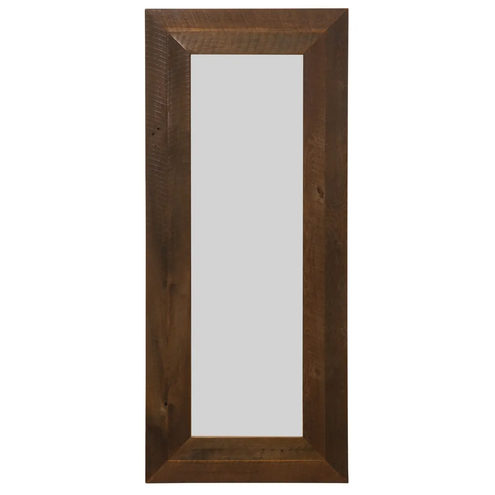 Barnwood Floor Mirror - With Glass - 36"W x 84"H