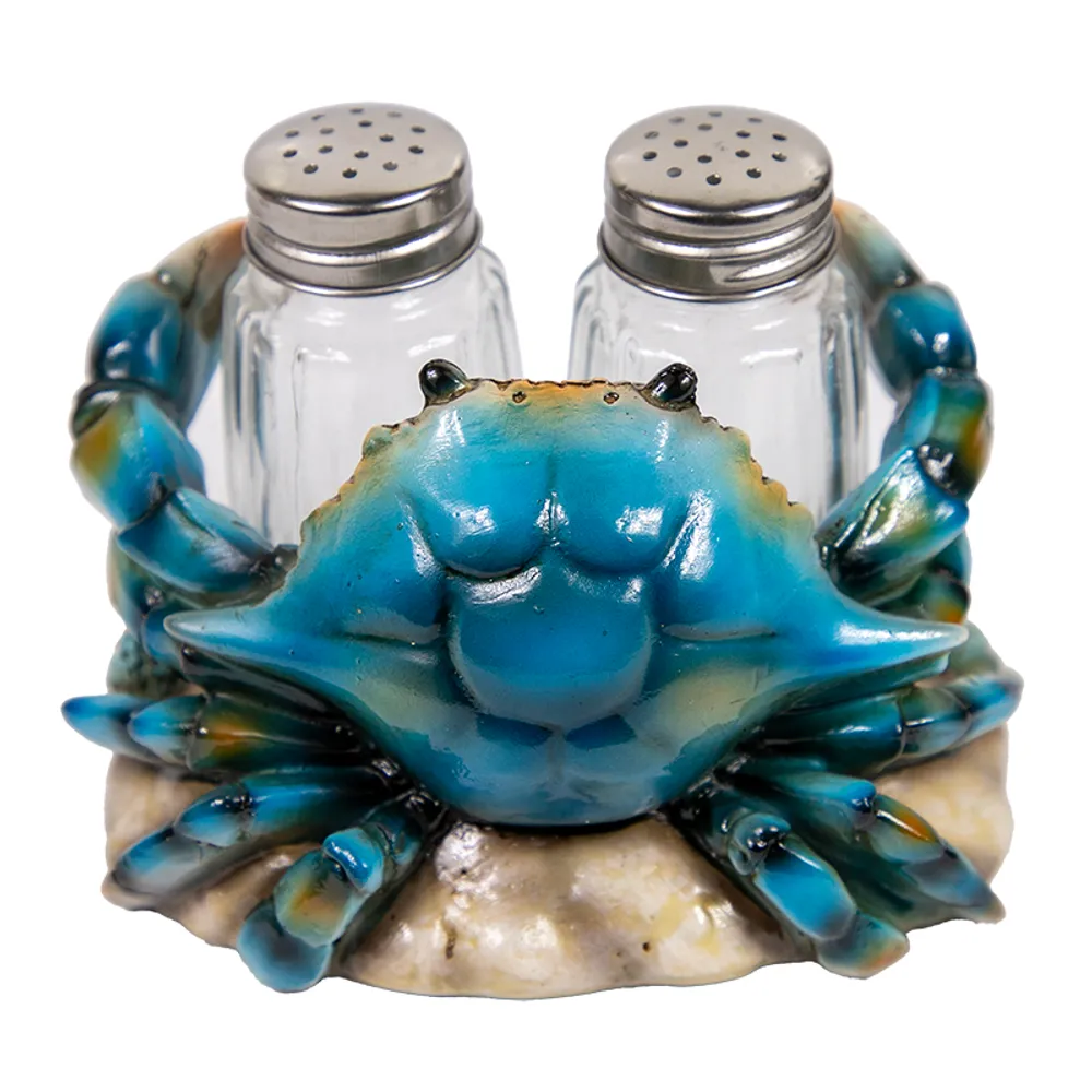 5" BLUE CRAB SALT/PEPPER SET