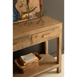 Reclaimed Wood Three Drawer Console 2