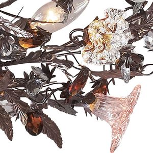 Cristallo Fiore 27'' Wide 3-Light Semi Flush Mount - Deep Rust 5