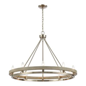 Ramsey 34'' Wide 10-Light Chandelier - Satin Nickel 1