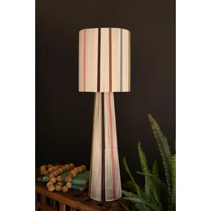 Multi-Striped String Table Lamp with Shade 3
