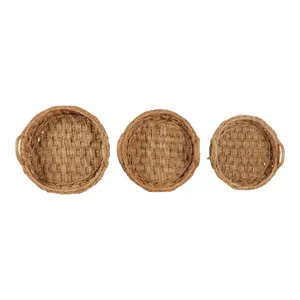 THEADALE SET OF 3 BROWN TRAY 8 (IN) 8