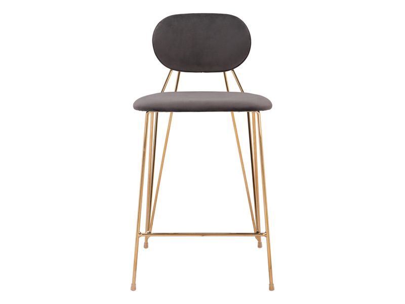 Georges Counter Stool Gray & Gold 4
