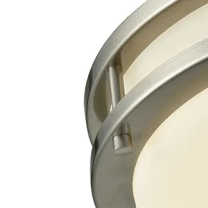 Clarion 11'' Wide Integrated LED Flush Mount - Brushed Nickel with a White Glass Diffuser 3