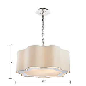 Villoy 24'' Wide 4-Light Chandelier - Polished Nickel 2