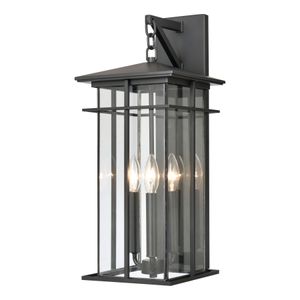 Oak Park 22'' High 3-Light Outdoor Sconce - Matte Black 1