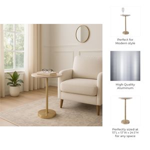 BIRCHWORTH IVORY ACCENT TABLE 25 (IN) 11