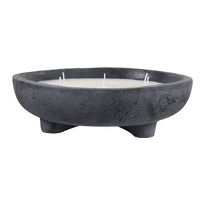 WELDONCREST LEMON DISTRESSED CANDLE 4 (IN) 6