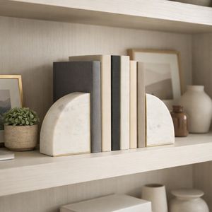 COREYFIELD SET OF 2 WHITE BOOKENDS 5 (IN) 11