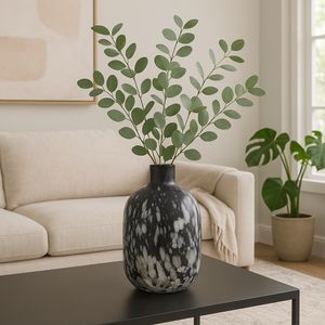 LUKEVIEW BLACK GLASS VASE 23 (IN) 10
