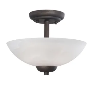 Tia 11.75'' Wide 2-Light Semi Flush Mount - Painted Bronze 1