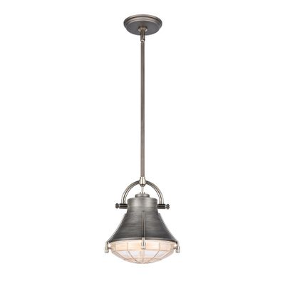 Urbanite 9″ Wide 1-Light Mini Pendant - Weathered Zinc