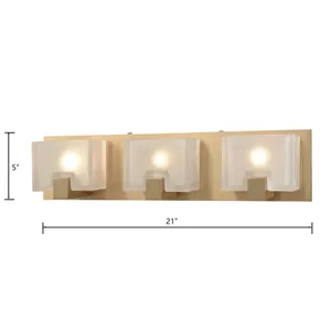 Ridgecrest 21'' Wide 3-Light Vanity Light - Satin Brass 2