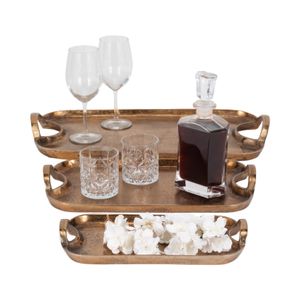RAFEBURN SET OF 3 BRONZE TRAY 3 (IN) 3
