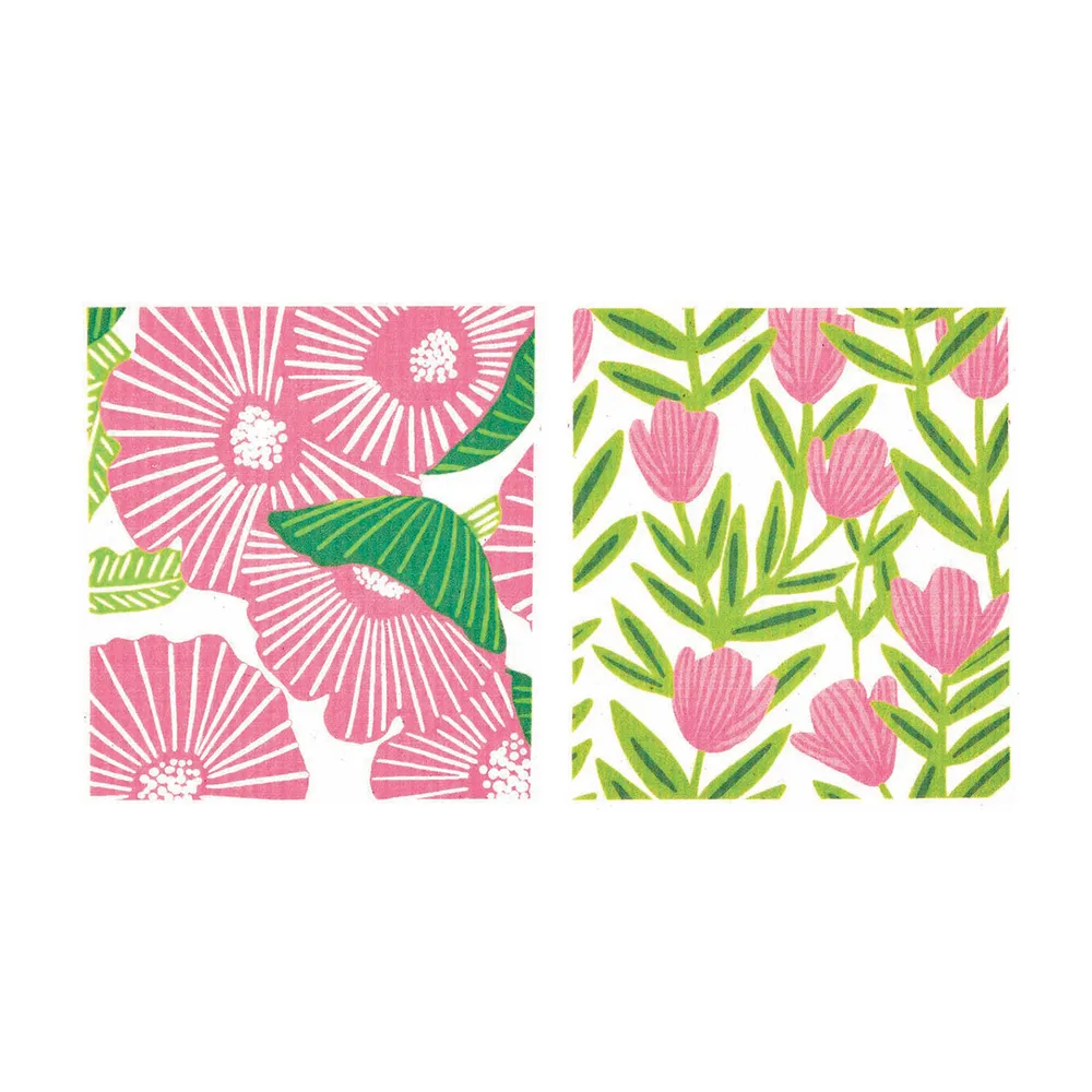 Poppy Papaver blu Eco Sponge Cloths (Set of 2)